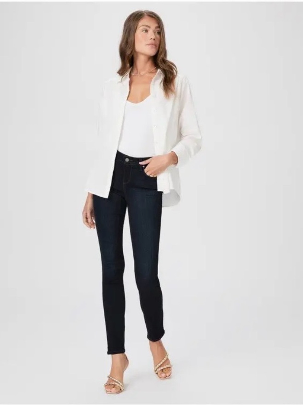 PAIGE Skyline Skinny Mona Dark Wash DenimJeans